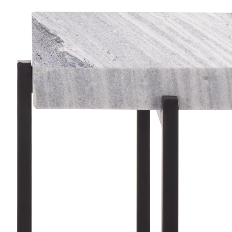 SAFAVIEH Home Aloha Marble Side Table - 18"W x 13"D x 24"H