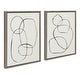 preview thumbnail 38 of 40, Kate and Laurel Sylvie Modern Circles Framed Canvas Set by Teju Reval