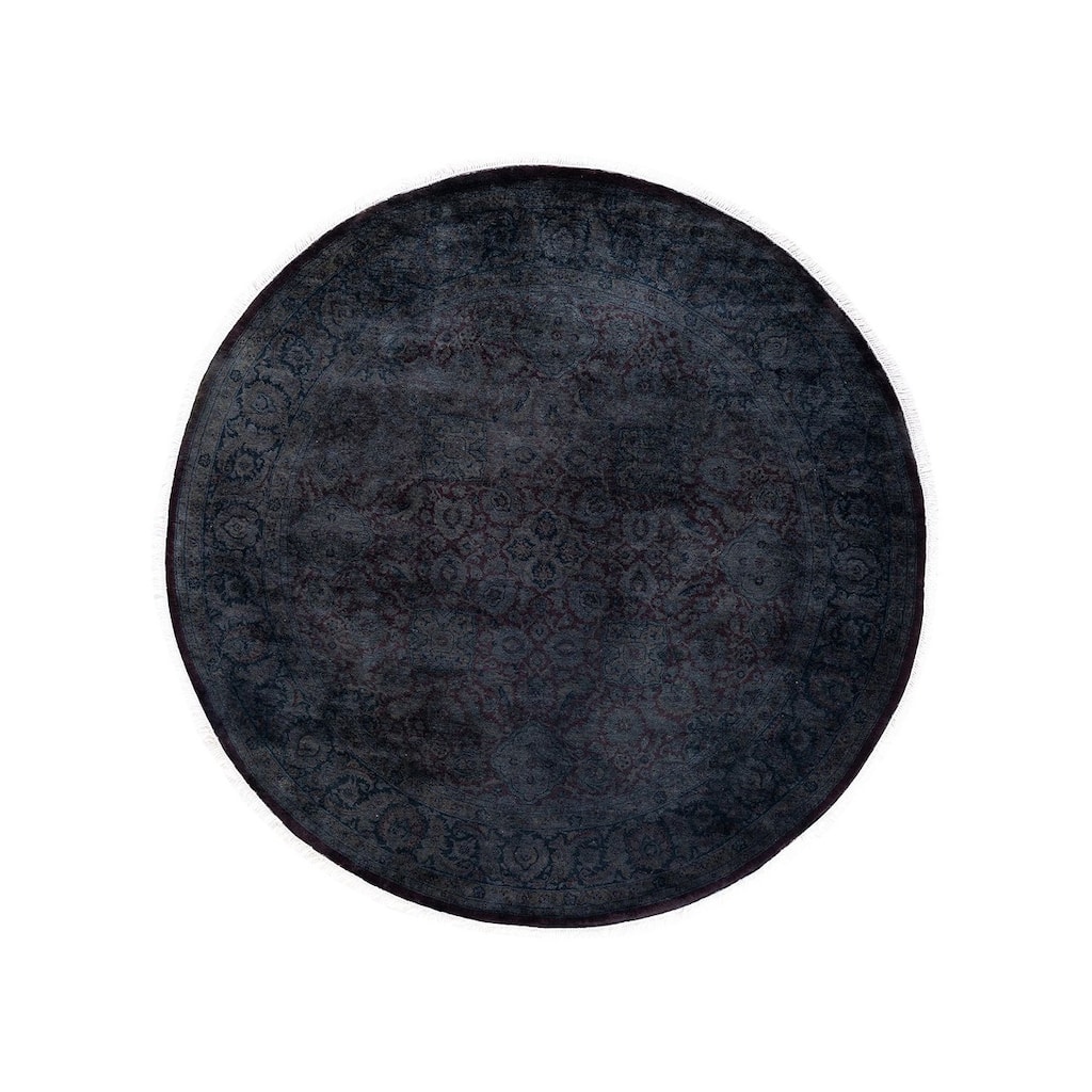 Fine Vibrance One-of-a-Kind Hand-Knotted Area Rug - Brown, 6' 1" x 6' 1" - 6' 1" x 6' 1"