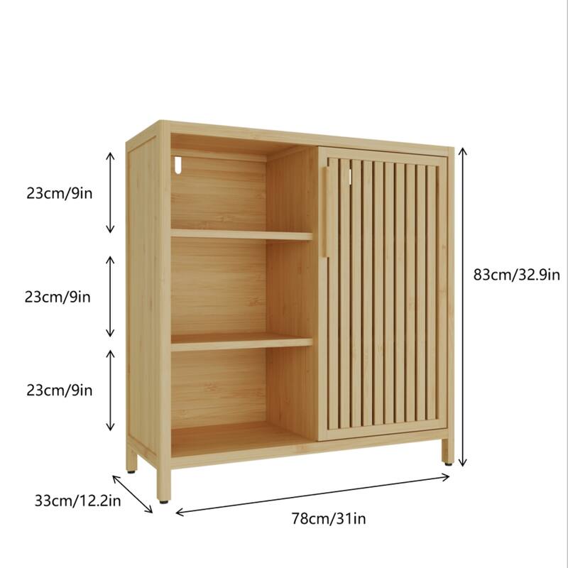 large-capacity single-door storage shelves in living rooms, bathrooms and other life scenes