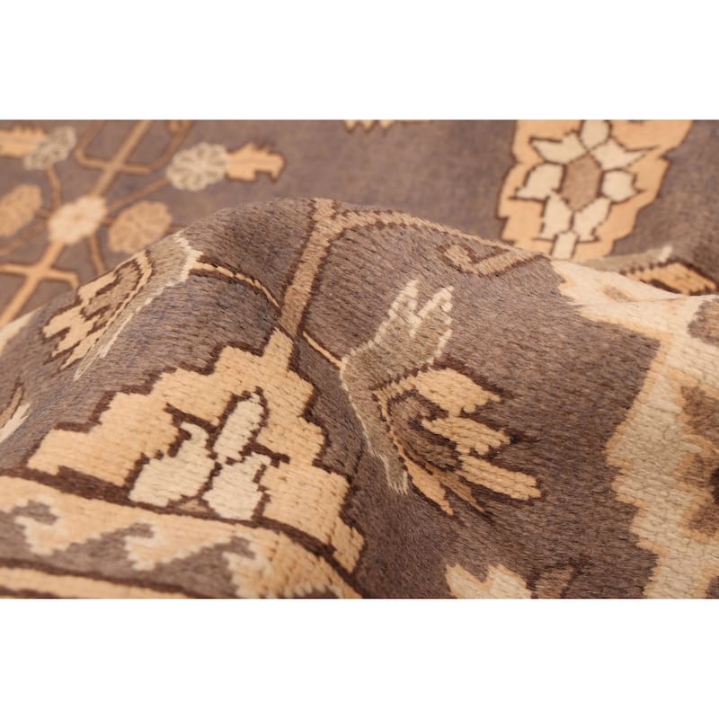 ECARPETGALLERY Hand-knotted Finest Kargahi Grey Wool Rug - 6'10 x 9'4