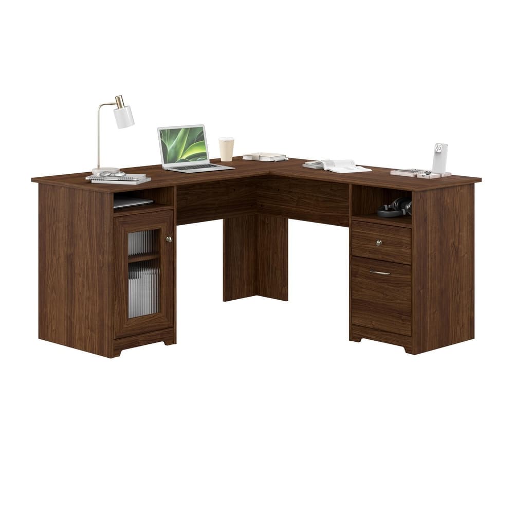 Bush Home Cabot 60W L Shaped Computer Desk with Storage