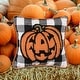 preview thumbnail 2 of 3, Jack-o -Lantern Check Pillow