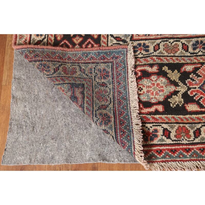 Pre-1900 Antique Floral Mahal Persian Area Rug Handmade Wool Carpet - 9'2"x 12'10"