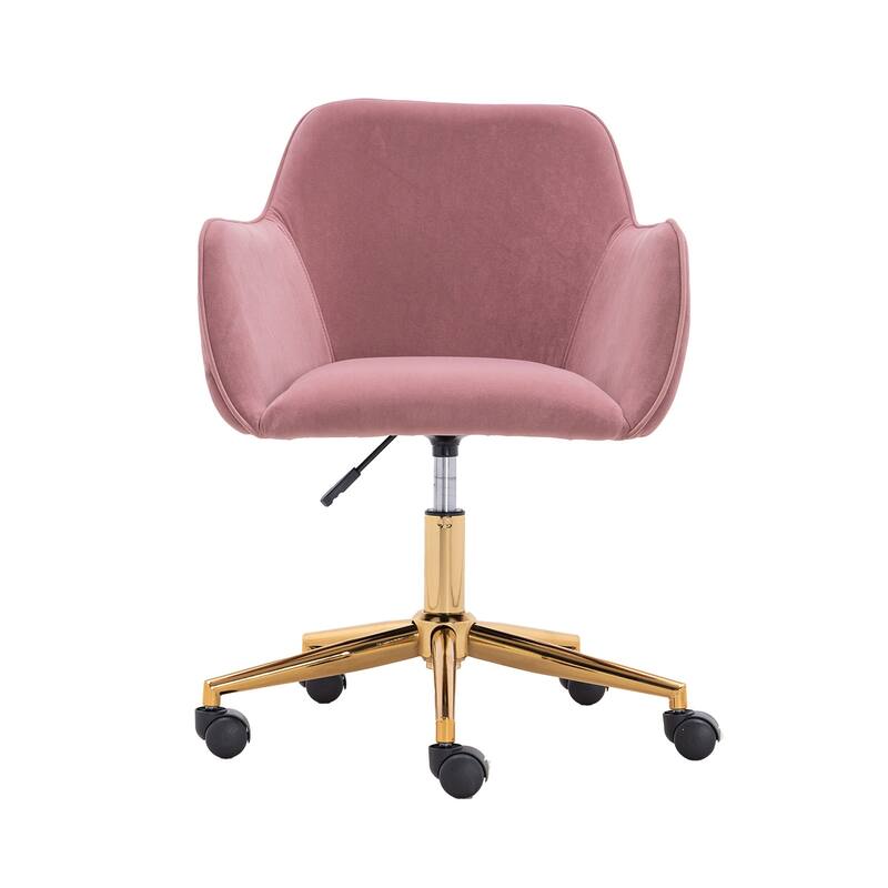 Velvet Adjustable Height Home Office Swivel Chair with Universal Wheel