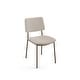 preview thumbnail 3 of 47, Amisco Sullivan Upholstered Dining Chair with Open Back and Metal Legs Cream Faux Leather / Bronze Metal