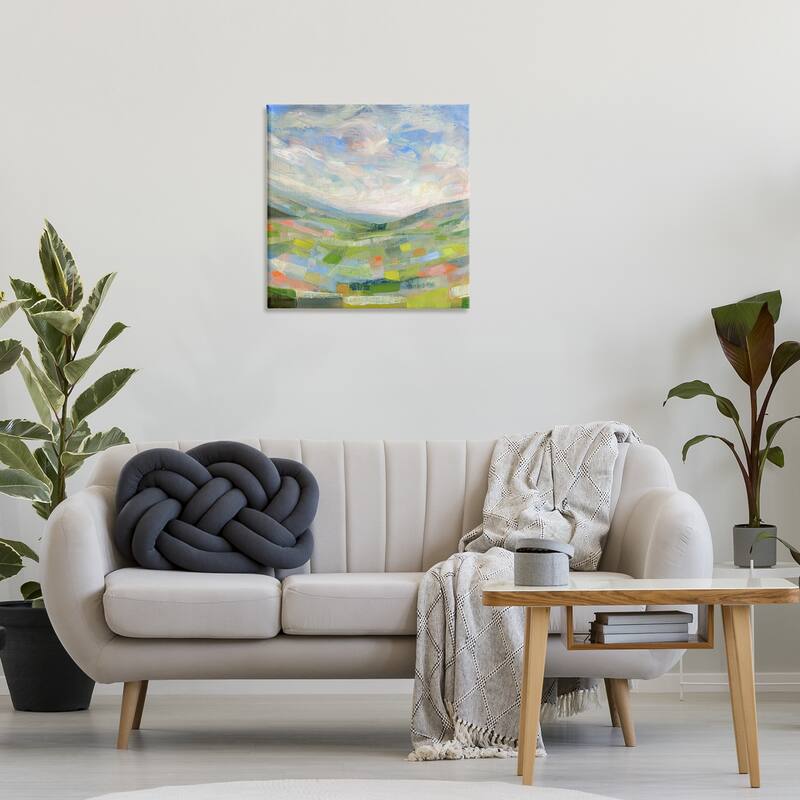 Stupell Jolly Geometric Countryside Scene Canvas Wall Art Design By Ashley Davis