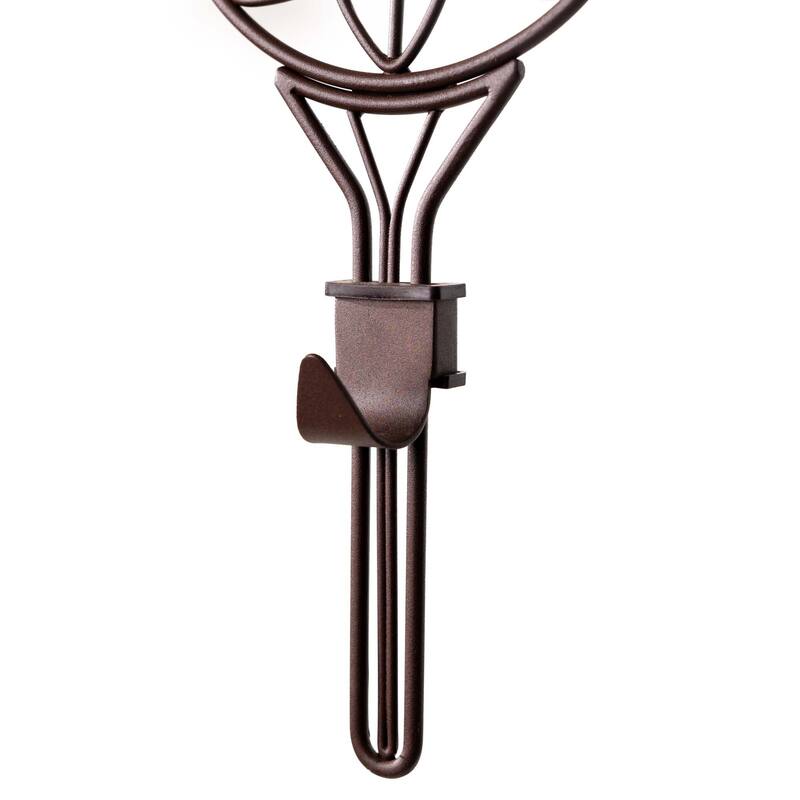 Adjustable Wreath Hanger for Door - Flower (Brown) - Brown