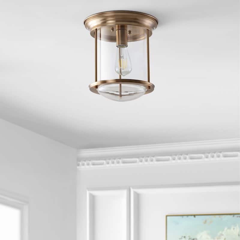 Orbe 10.25" Metal/Glass LED Flush Mount, by JONATHAN Y