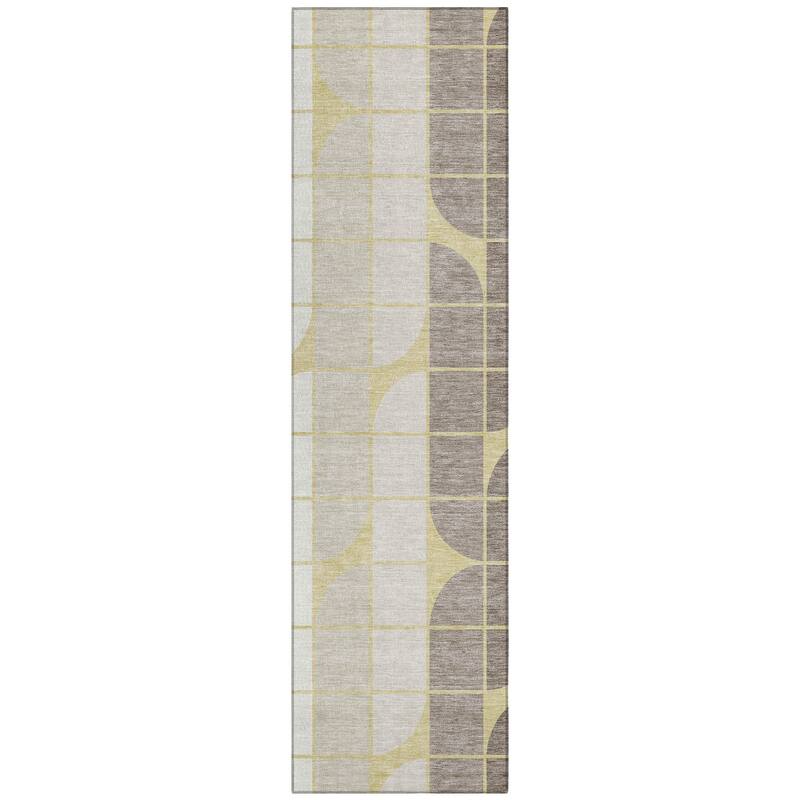 Machine Washable Indoor/ Outdoor Modern Finch Chantille Rug