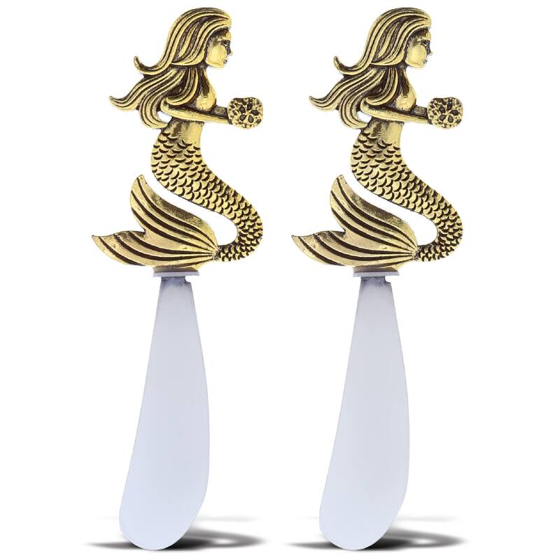 KitchaBon Gold Stainless Steel Cheese Spreader Set of 2 - Mermaid - Multi-Color
