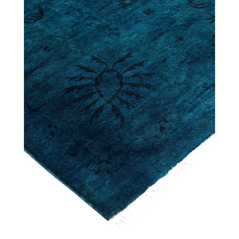 Fine Vibrance One-of-a-Kind Hand-Knotted Area Rug - Blue, 5' 10" x 8' 8" - 5' 10" x 8' 8"