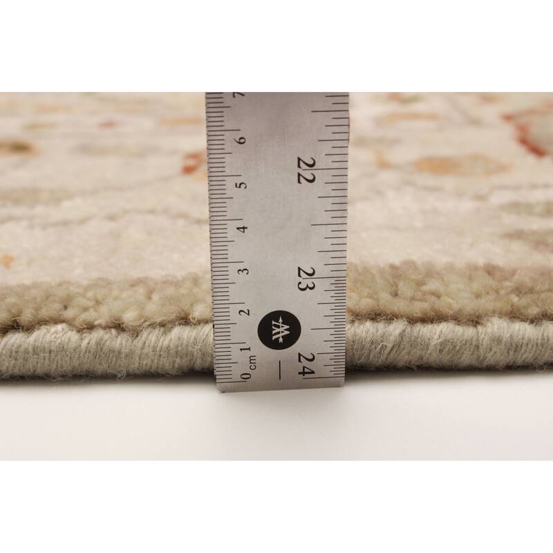 ECARPETGALLERY Hand-knotted Jules Serapi Khaki Wool Rug - 5'11 x 9'0