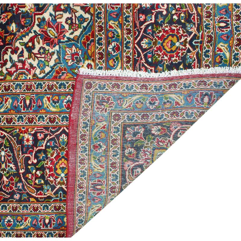 Vintage Distressed Andrew Red/Navy Rug - 9'3" x 12'5"