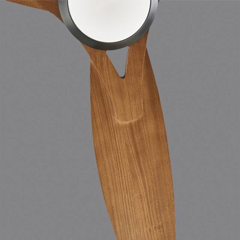 52 in. Indoor/Outdoor Brown Retro 5-Palm Leaf Shaped Blades Tropical Ceiling Fan without Light