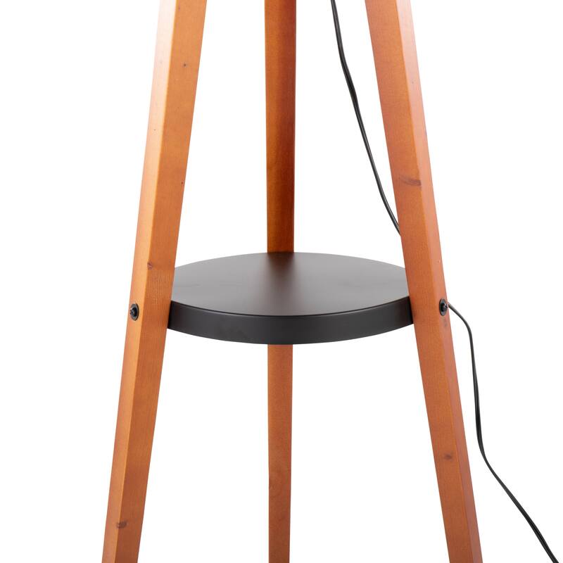Carson Carrington Compass Tripod Floor Lamp with Shelf