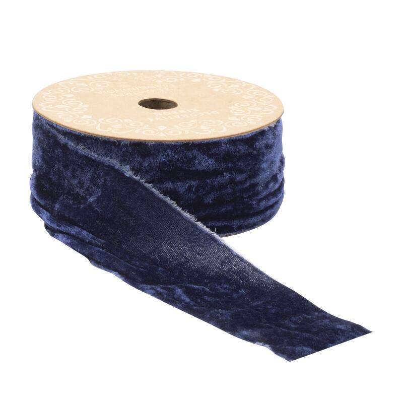 Fringed Velvet Ribbon 2" x 10 Yds. - N/A