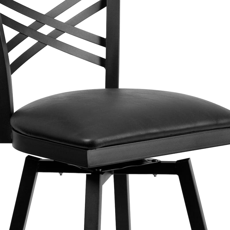 X'' Back Swivel Metal Barstool - 16.5"W x 20.5"D x 44.5"H