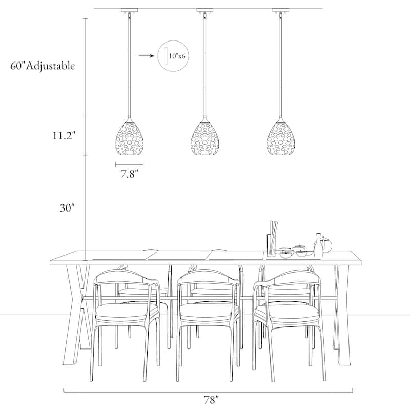 Modern Gold 1-Light Hand-blown Glass Pendant Light Art Deco Lamp for Kitchen Island - 7.8" W x 11.2" H