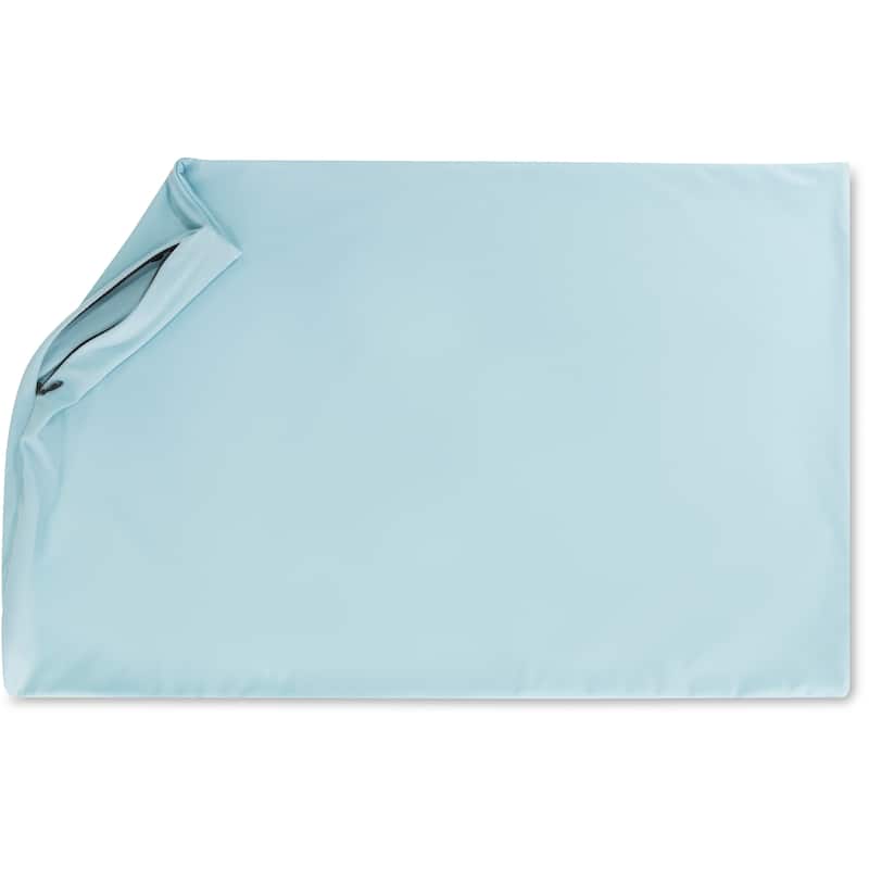 Premium Microbead Pillow, Anti-Aging, Silk like Cover, Sweet Baby Blue - ~ Cover, Sweet Baby Blue - Small