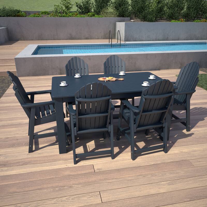 Hamilton 7-Piece Outdoor Dining Set - 42" x 72" Table, Counter-height