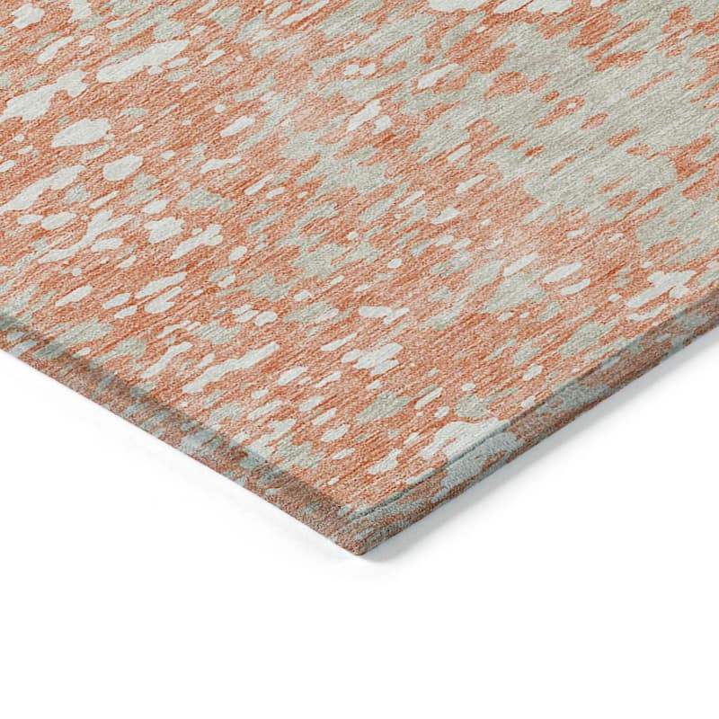Machine Washable Indoor/ Outdoor Modern Abstract Chantille Rug