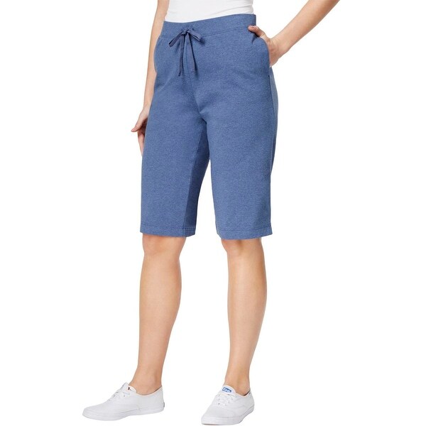 women's elastic waist bermuda shorts