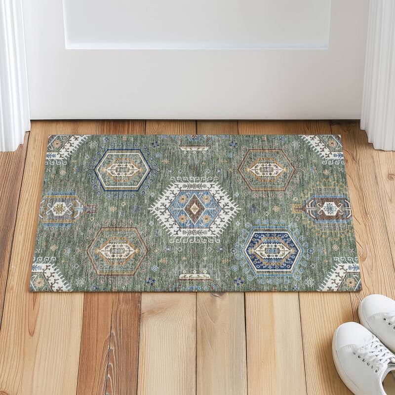 Machine Washable Indoor/ Outdoor Global Akron Chantille Rug