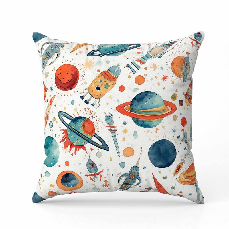 Infinite Horizons Indoor/Outdoor Reversible Throw Pillow White and Blue