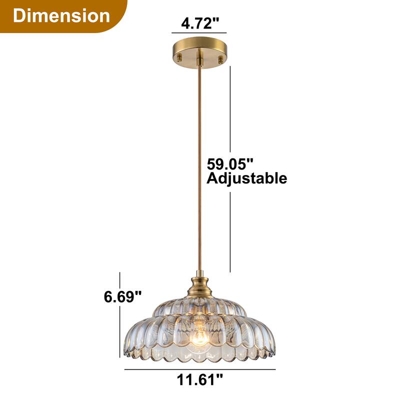 Starsky Modern 1-Light Single Novelty Glass Pendant