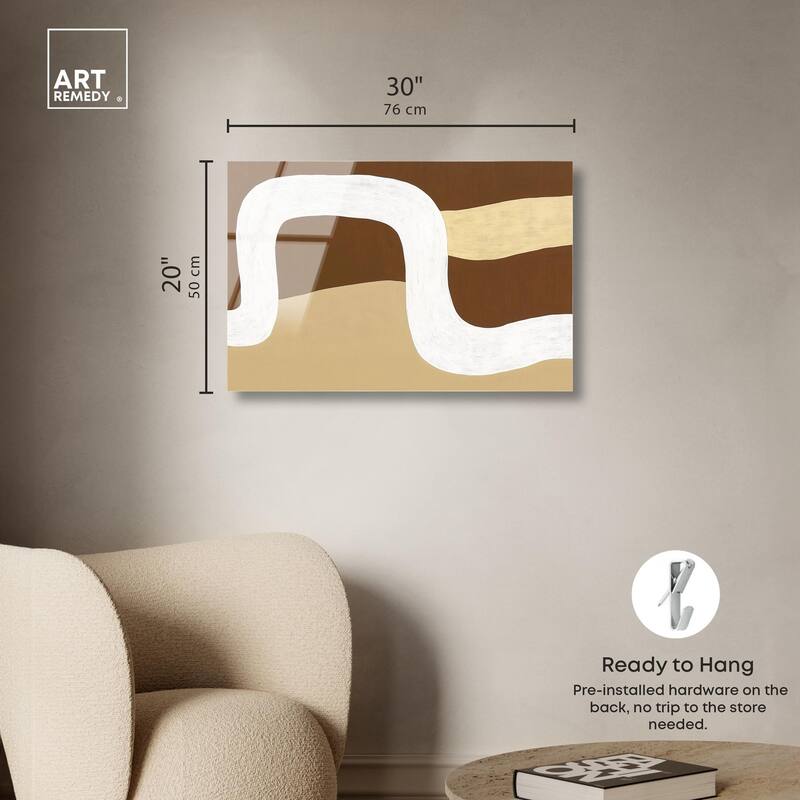 Minimal Wavy II Acrylic by Art Remedy, Ready to Hang