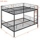 preview thumbnail 7 of 7, 2 In 1 Modern Full Over Full Metal Bunk Bed With Sturdy Frame,Save Space or Split Into 2 Beds