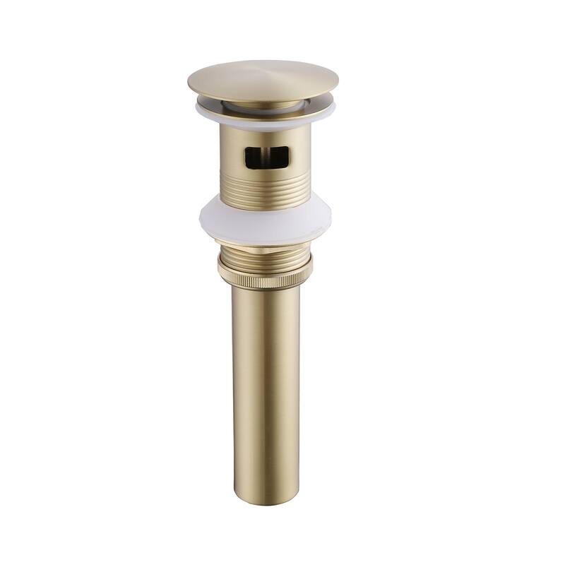 7.7"H Solid Brass Single-Handle Bathroom Sink Faucet with Drain Assembly (Deck plate included)