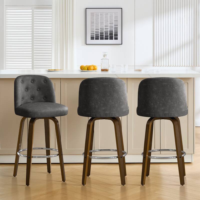 26"/29" Swivel Bar Stools/ Counter Stool with Bentwood Legs