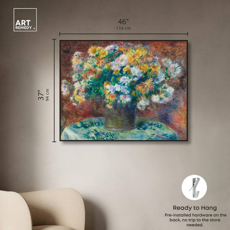 Renoir Chrysanthemum Canvas by Art Remedy