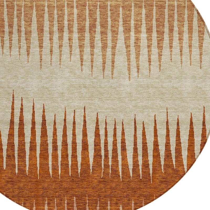 HomeRoots Striped Transitional Rectangle Outdoor Rug