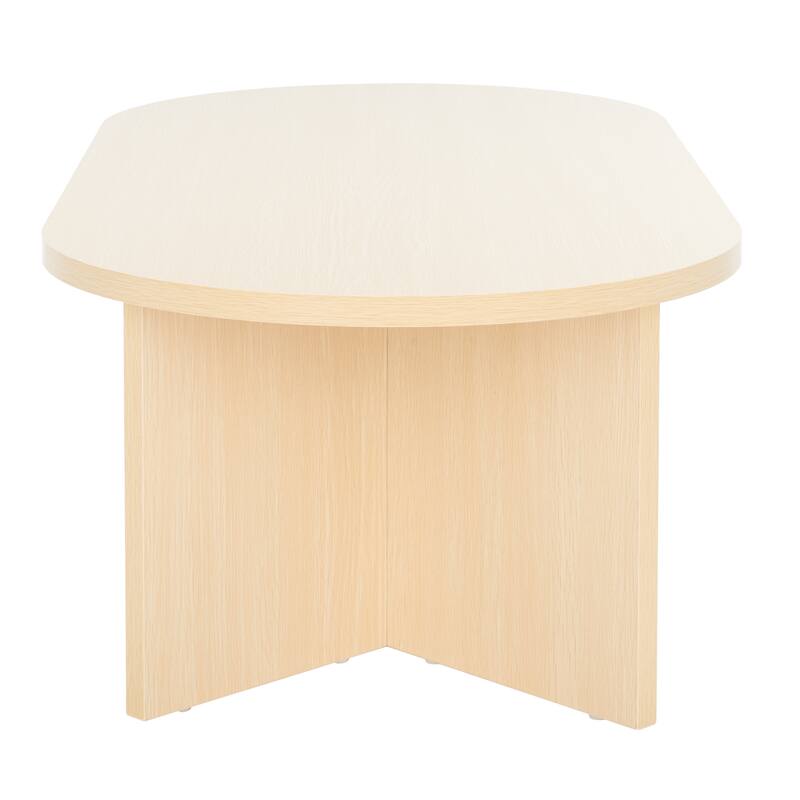 SAFAVIEH Mrinal Modern Oval Coffee Table - 47 In. W x 24 In. D x 16 In. H - 47Wx24Dx16H