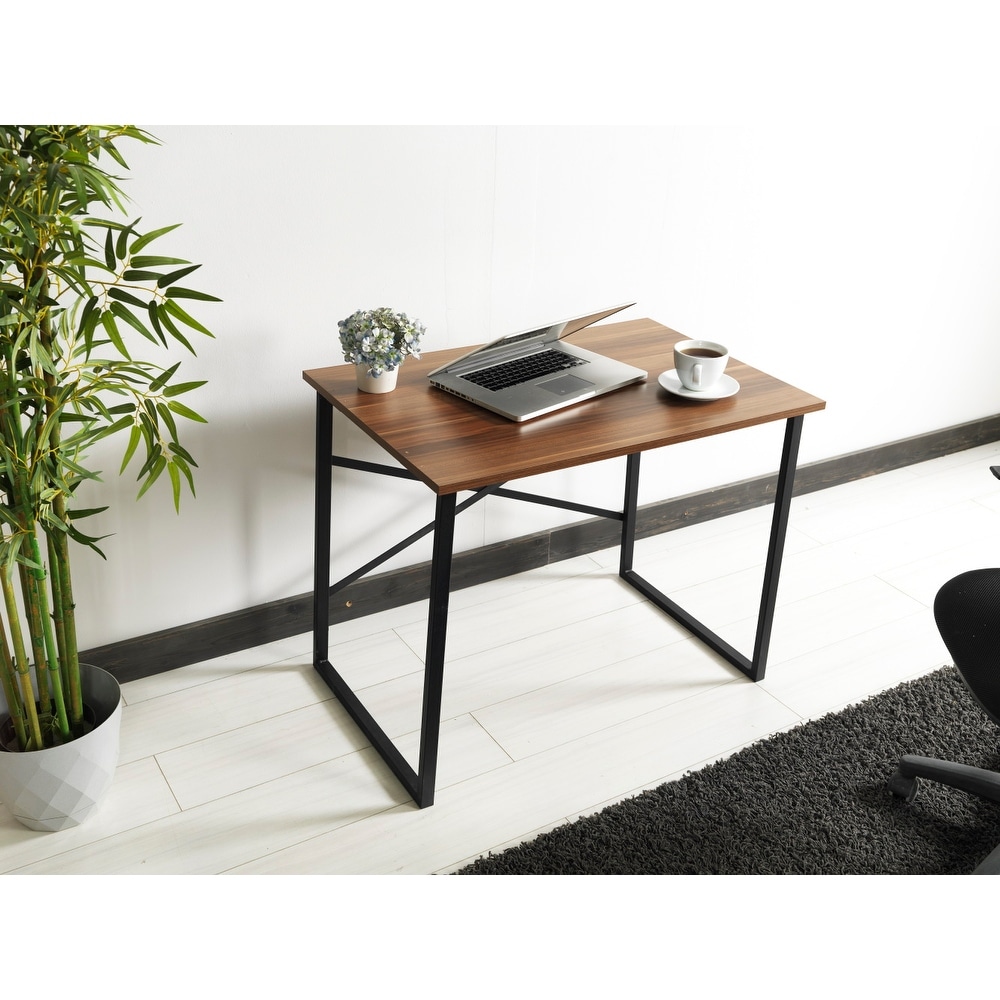 Modern Wood Base With Metal Legs Study Desk