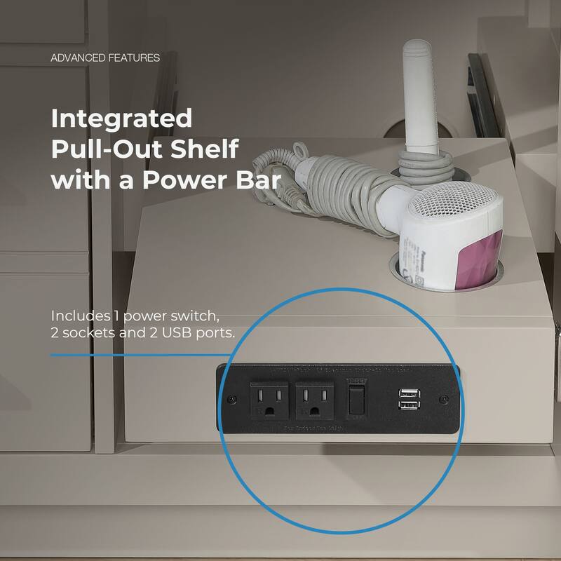 Athea Bathroom Vanity with White Engineered Marble Top