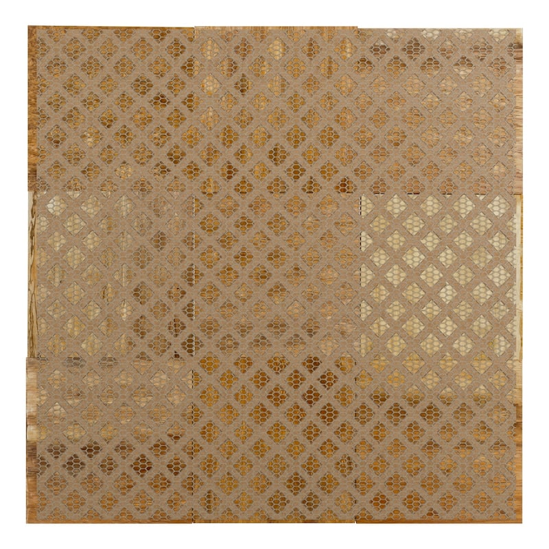 11 7/8"W x 11 7/8"H x 1/2"P Pioneer Wood Mosaic Wall Tile, Old Boat Wood - 11 7/8"W x 11 7/8"H x 1/2"P