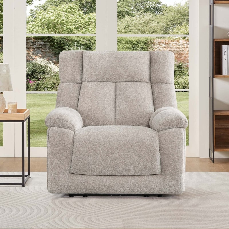 Spruce & Spring Power Lay Flat Nursery Recliner with Bluetooth Speakers and Power Lumbar Support