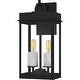 preview thumbnail 1 of 5, Carmen 2-Light Matte Black Outdoor Wall Lantern