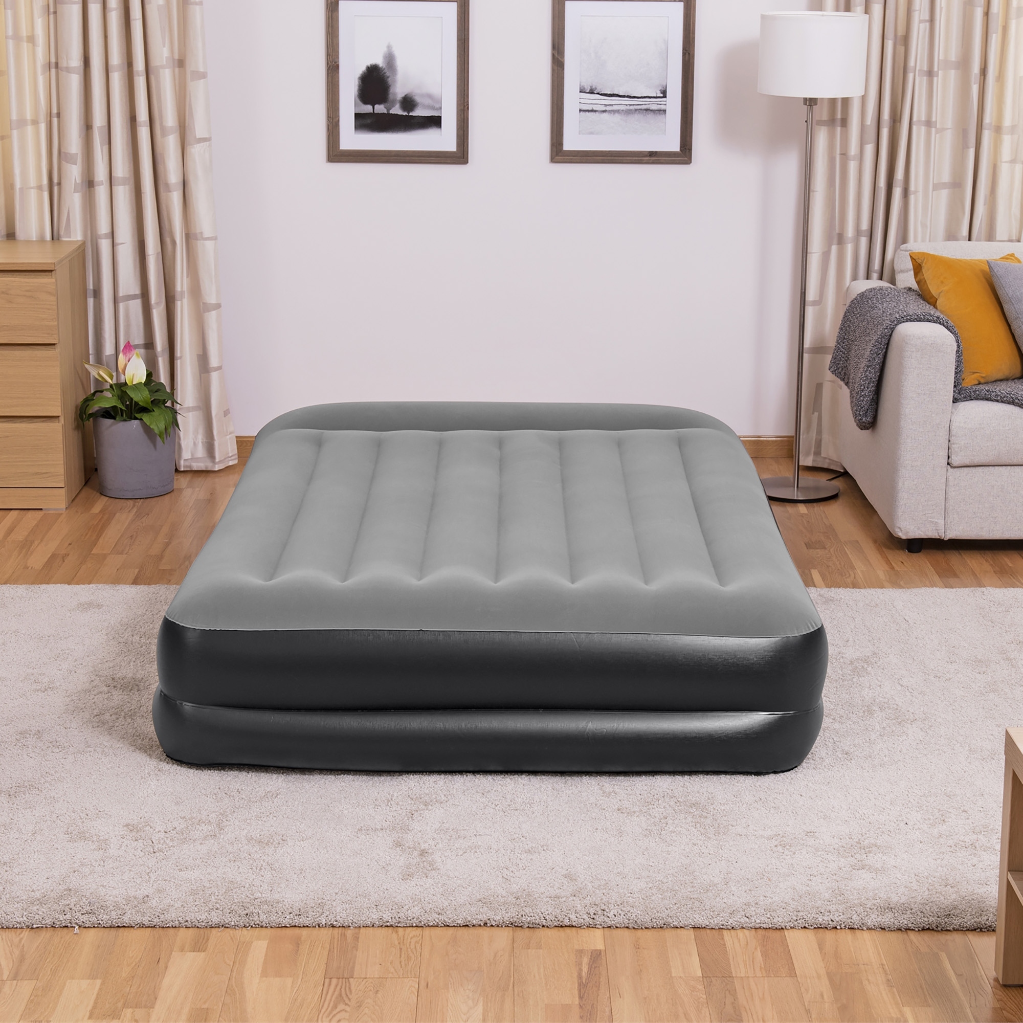 Bestway Tritech Queen 18 Air Mattress Built in AC Pump Auto Inflation Deflation Firm Comfort Level Antimicrobial Bed Bath Beyond 36610622