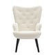 preview thumbnail 43 of 62, Fabric Upholstered Tufted Wingback Living Room Chair With Wooden Legs