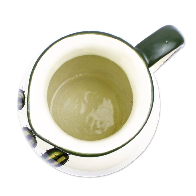 Novica Handmade Saguaro Ceramic Pitcher