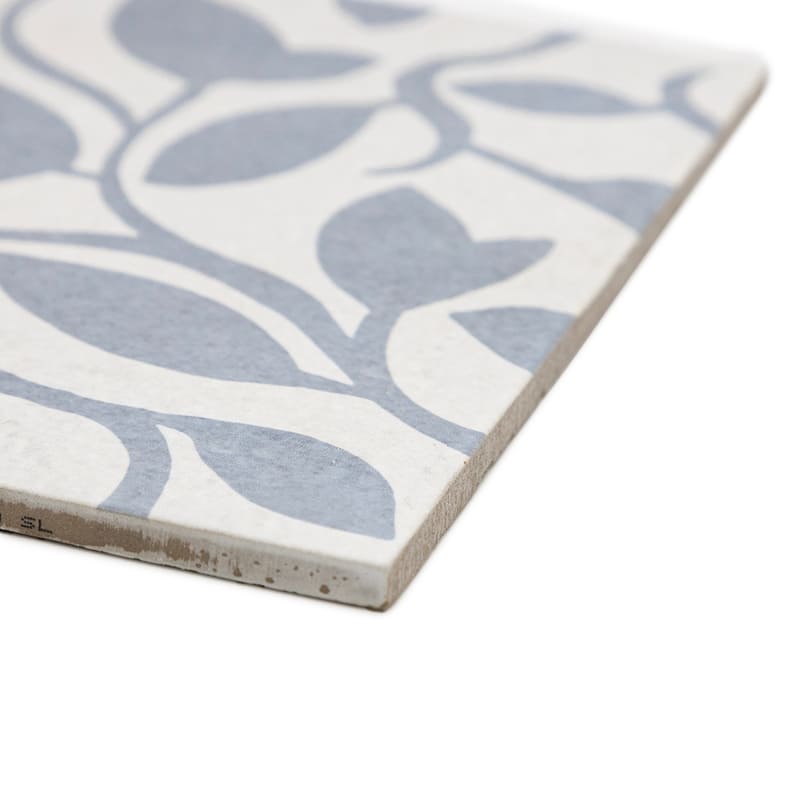 Verity Vine 8x8 Matte Porcelain Encaustic Tile - Floor, Wall, Backsplash