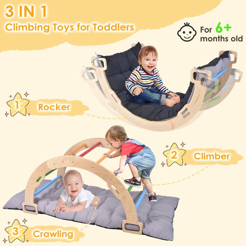 Indoor Outdoor Toddler Climbing Toys for Toddlers 1 3 Montessori