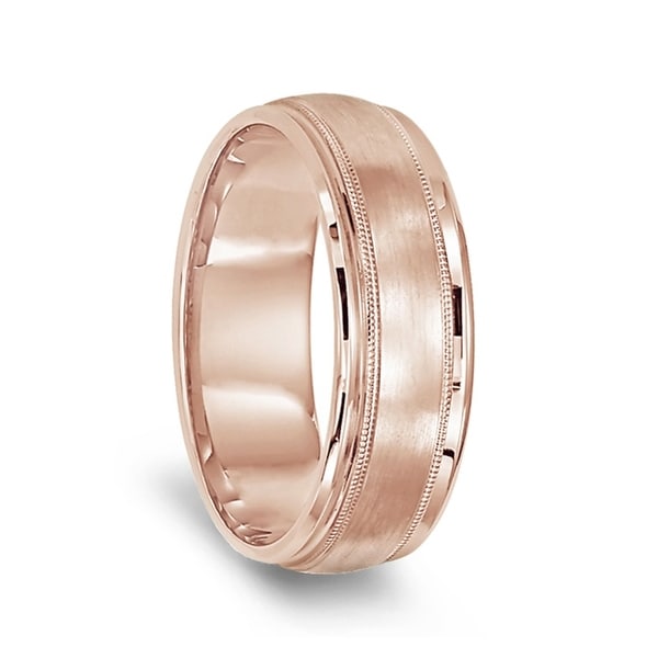 men's rose gold band rings