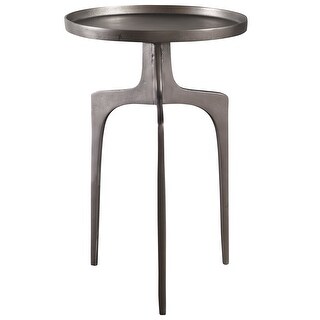 Uttermost 25082 Kenna 16" Diameter Aluminum Tray Table