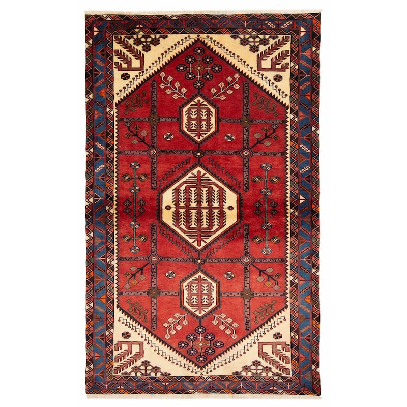 ECARPETGALLERY Hand-knotted Anatolian Vintage Red Wool Rug - 4'11 x 8'0 - Red - 4'11 x 8'0
